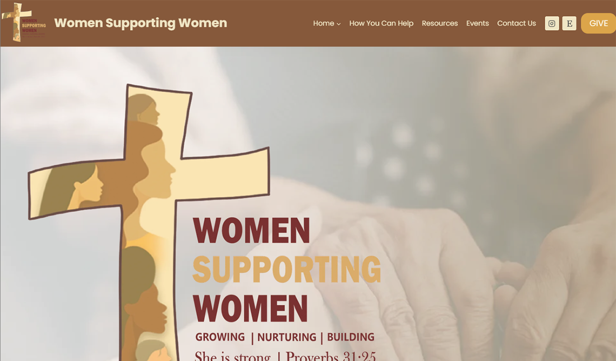 Women Supporting Women, Inc. website screenshot
